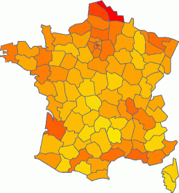 Carte de France des concooristes